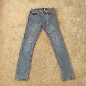 Light Wash Blue Skinny Men Jeans